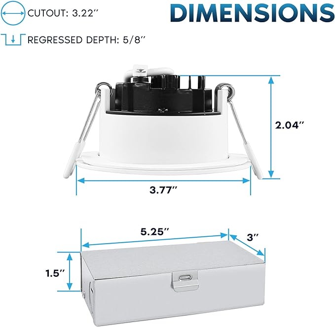 3" ROUND REGRESSED LOW PROFILE