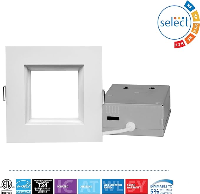 NICOR - 4" SQUARE EDGELIT LOW PROFILE BAFFLE