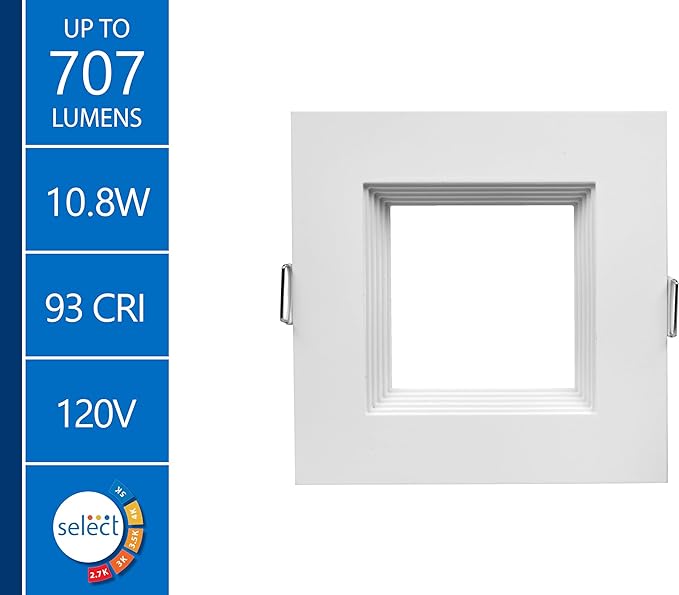 NICOR - 4" SQUARE EDGELIT LOW PROFILE BAFFLE