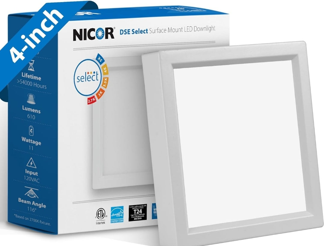 NICOR - 4" SQUARE SURFACE MOUNT 5CCT
